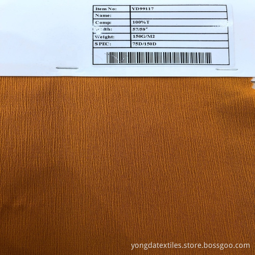 75D/150D Crepe High Twist Beautiful 100% Polyester Fabric